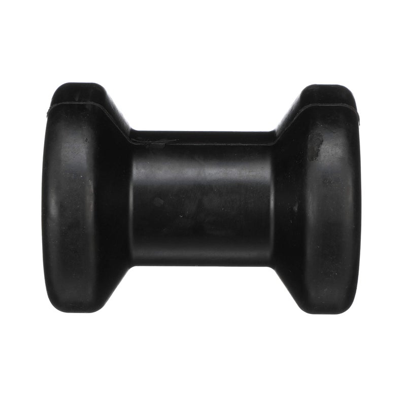 Seachoice Molded Spool Roller w/Plastic Sleeve, Black Rubber, 5 in. Wide, 5/8 in. ID Hole - Image 1